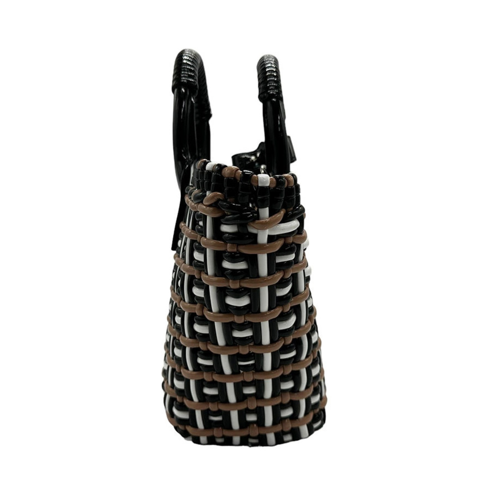 Balenciaga Black Bistro White Brown Handbag White Brown